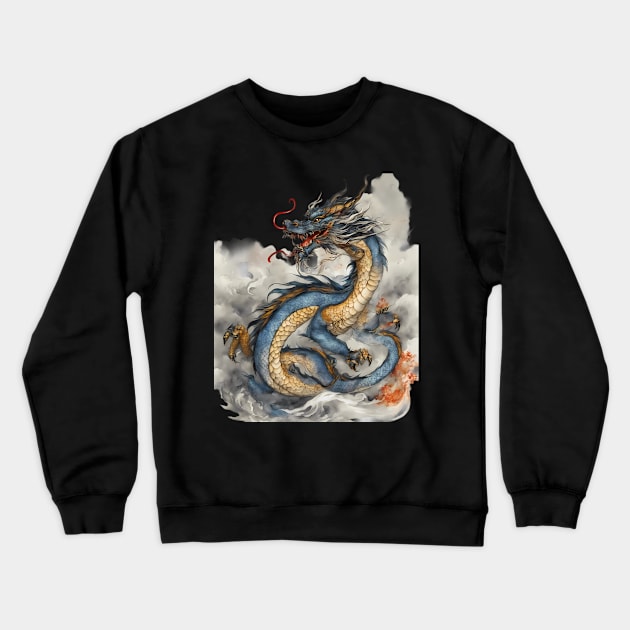 Wood Dragon Crewneck Sweatshirt by animegirlnft